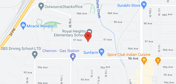 map of 11704 97 AVENUE